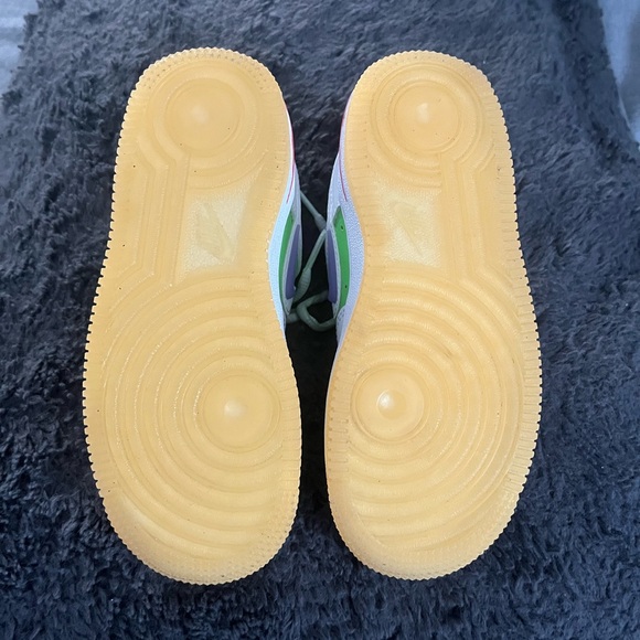 Nike Air Force 1 LE Preschool Size 12c White/Space Purple - Picture 5 of 6